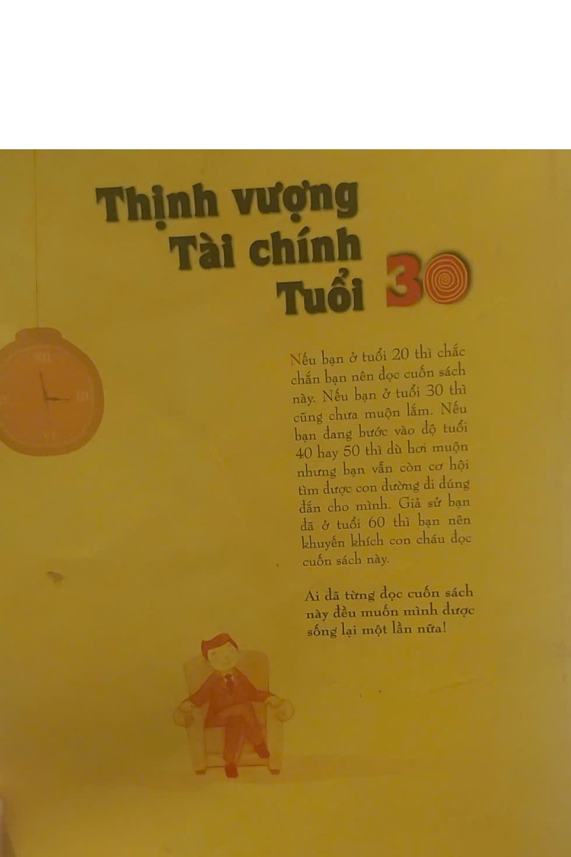 Bìa sau sách Thịnh vượng Tài chính tuổi 30
